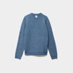 Pull col rond manches longues bleu gris homme