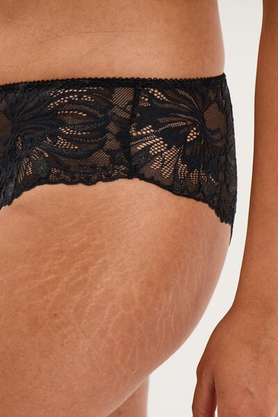 Shorty en dentelle noir femme