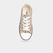 Baskets en toile &agrave; lacets bout renforc&eacute; sable fille