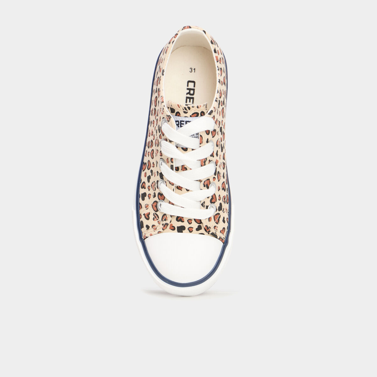 Baskets en toile &agrave; lacets bout renforc&eacute; sable fille