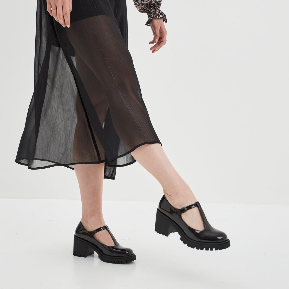 Loafers salomé vernies crantées Liberto noir femme