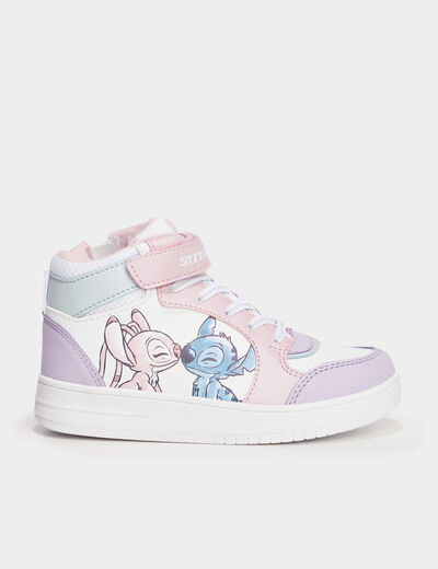 Baskets montantes zippées Stitch multicolore fille
