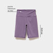 Short cycliste de sport taille haute violet femme