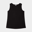 Débardeur ajusté sans manches coton noir femme grande taille