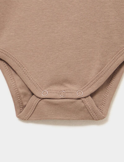 Lot 3 bodies US coton manches longues marron b&eacute;b&eacute;