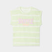 T-shirt col rond manches courtes Creeks vert anis fille
