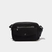 Sac rectangulaire effet velours c&ocirc;tel&eacute; noir femme