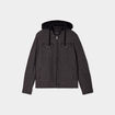 Veste à capuche amovible coton Trappeur gris foncé homme