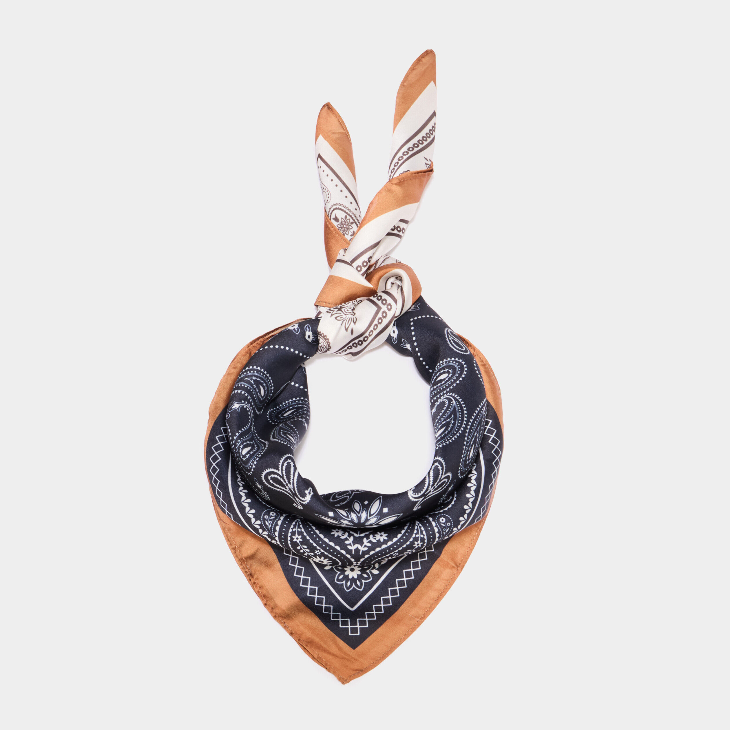 Foulard carré satiné multicolore femme LH