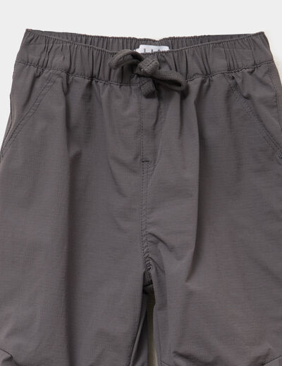 Pantalon droit doublé taille élastiquée gris foncé bébé garçon