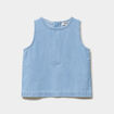 Blouse en jean sans manches coton denim triple stone fille