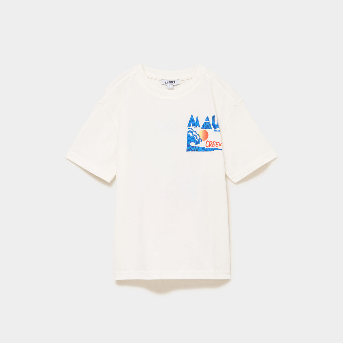 T-shirt manches courtes coton blanc gar&ccedil;on