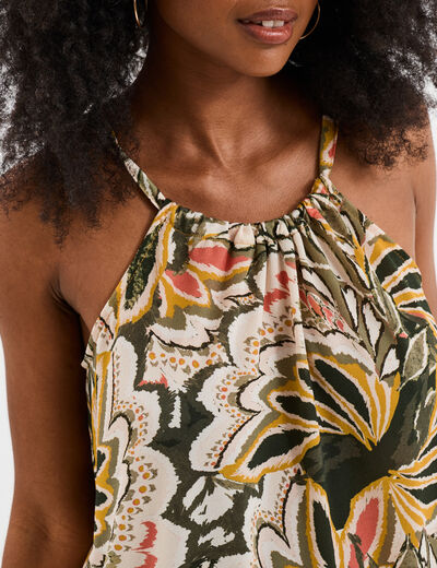 Débardeur encolure américaine multicolore femme