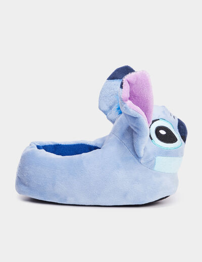 Chaussons aspect velours Stitch bleu fille