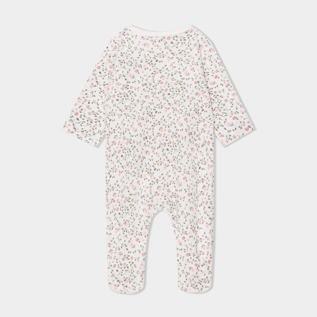 Pyjama dors-bien col rond effet polaire beige b&eacute;b&eacute;
