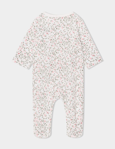 Pyjama dors-bien col rond effet polaire beige b&eacute;b&eacute;
