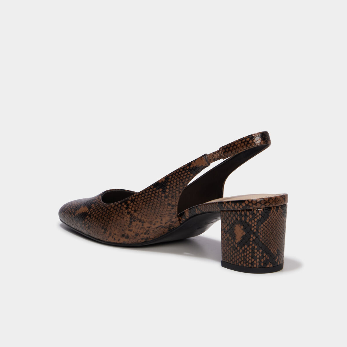 Escarpin slingback talon bloc femme multicolore femme