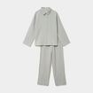 Ensemble pyjama chemise gaze de coton vert clair femme
