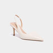Escarpins slingback talons aiguilles ivoire femme
