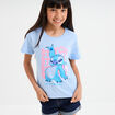 T-shirt manches courtes coton Stitch bleu fille