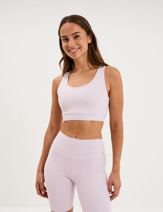 Brassi&egrave;re de sport dos nageur violet clair femme
