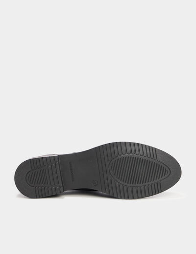 Derbies à lacets en cuir noir femme