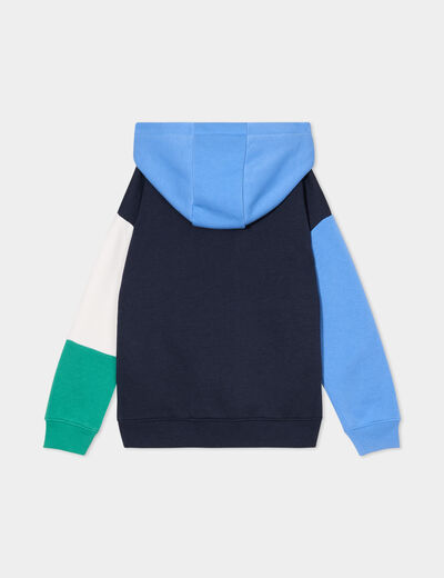 Sweat à capuche hoodie oversize Creeks bleu marine garçon