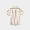 Chemise droite manches courtes coton ivoire gar&ccedil;on