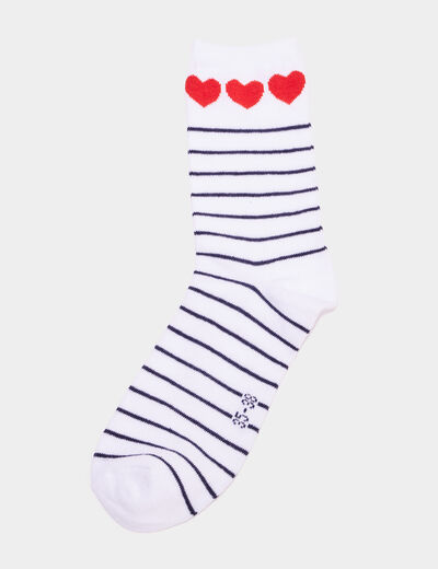 Lot 5 paires chaussettes bleu marine femme