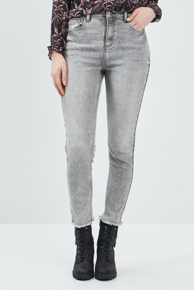 Jeans skinny Liberto denim gris femme