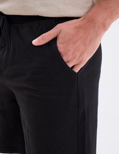 Short de pyjama noir homme