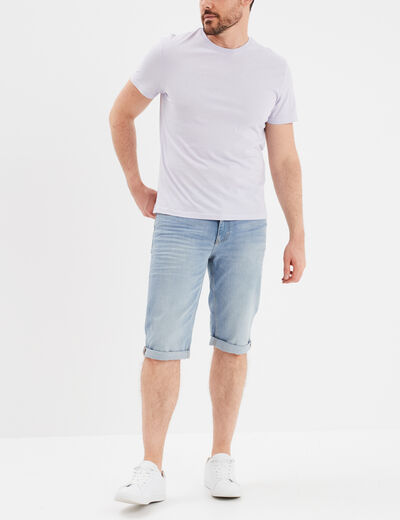 Bermuda regular en jean Creeks denim triple stone homme