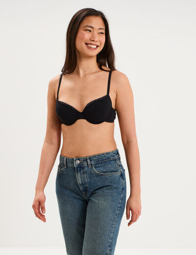 Soutien-gorge embo&icirc;tant padd&eacute; noir femme