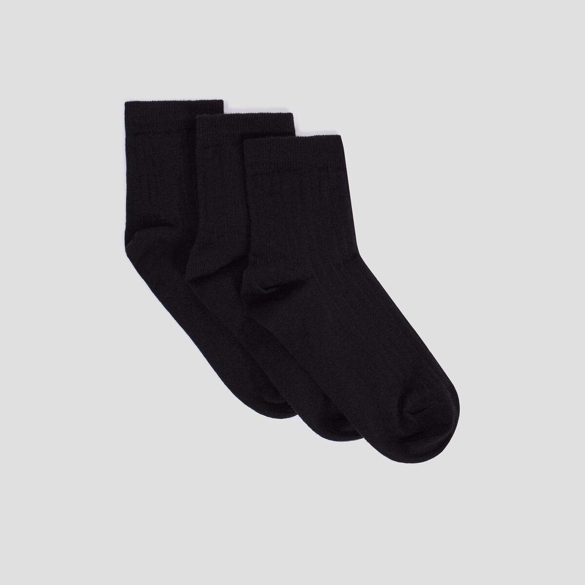 Lot 3 paires chaussettes noir femme