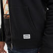 Sweat zipp&eacute; &agrave; capuche molleton doubl&eacute; noir homme