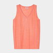 Débardeur droit col en V sans manches rose corail femme grande taille