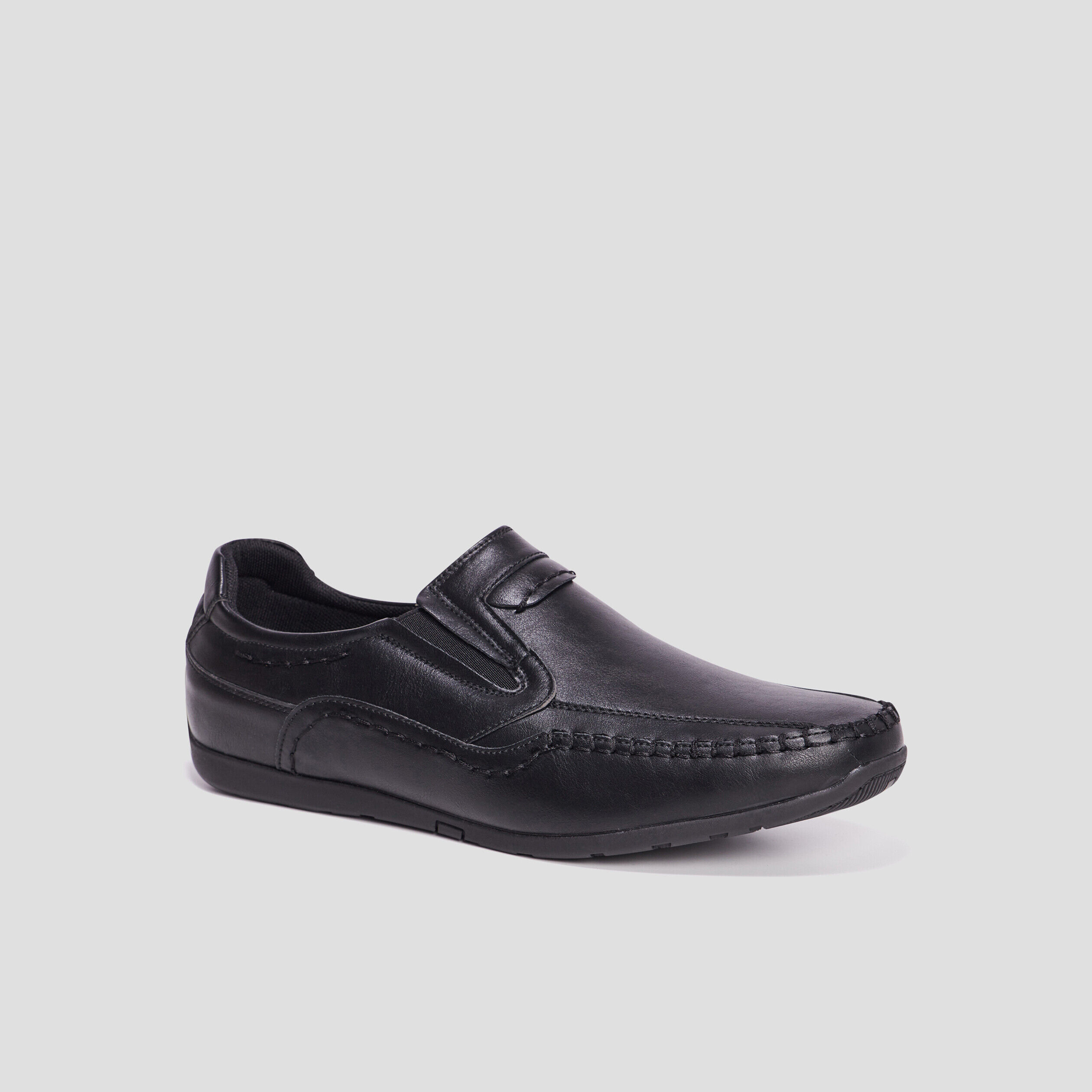 Chaussures bateau noir homme WALKING CONFORT