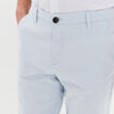 Pantalon chino droit stretch retroussé bleu clair homme