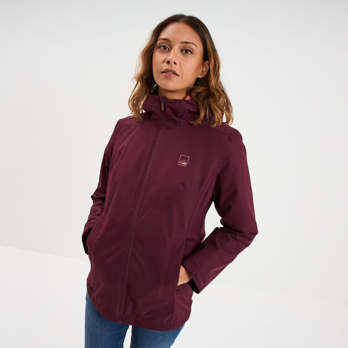 Parka 3-en-1 chaude et imperm&eacute;able prune femme