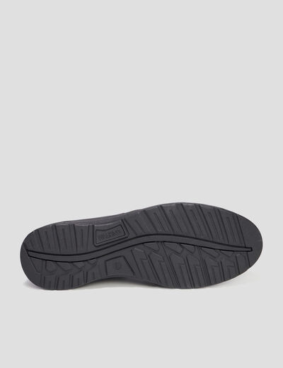 Derbies à scratch en cuir noir homme