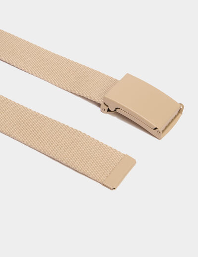 Ceinture ajustable effet toile sable homme