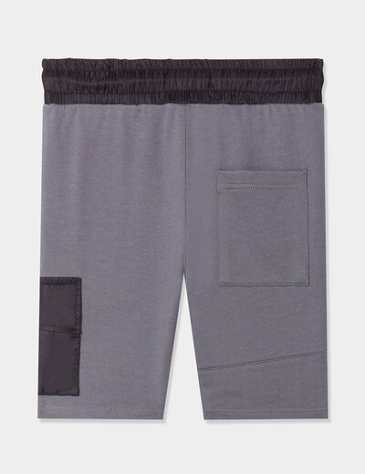 Short jogging droit Liberto gris garçon