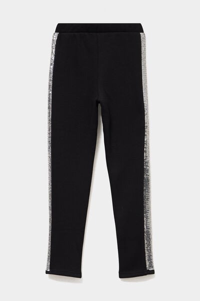 Legging ajust&eacute; &agrave; paillettes Stitch noir fille