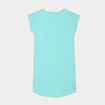 Chemise de nuit manches courtes coton bleu clair fille