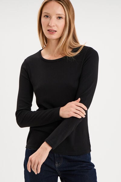 T-shirt thermique Damart x Trappeur noir femme