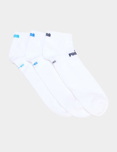Lot 3 paires socquettes Puma blanc homme