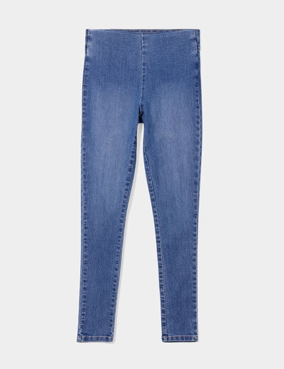 Jegging slim taille haute denim double stone femme