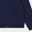 Sweat zipp&eacute; &agrave; capuche droit molleton bleu marine fille