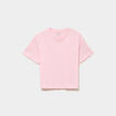 T-shirt manches courtes coton rose clair fille