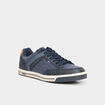 Tennis toile &agrave; lacets bleu homme